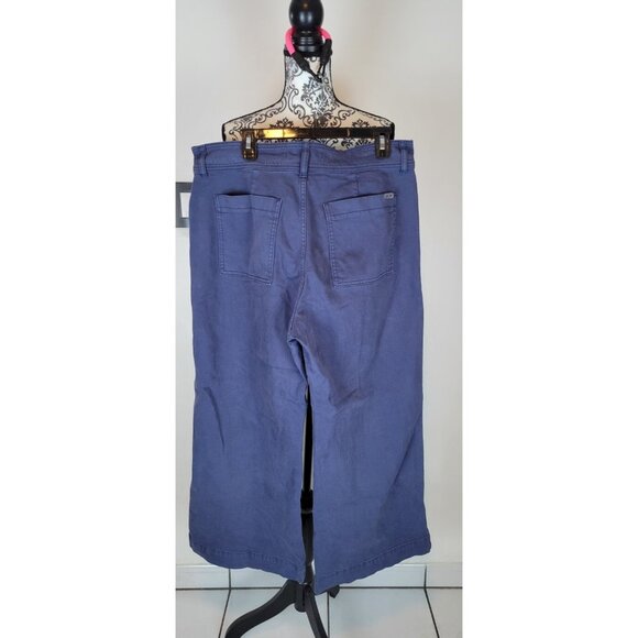 Joe’s jeans Womens  Wide Leg Ankle Crop High Waist Jeans Sz 14 Pagent Blue - Picture 4 of 13